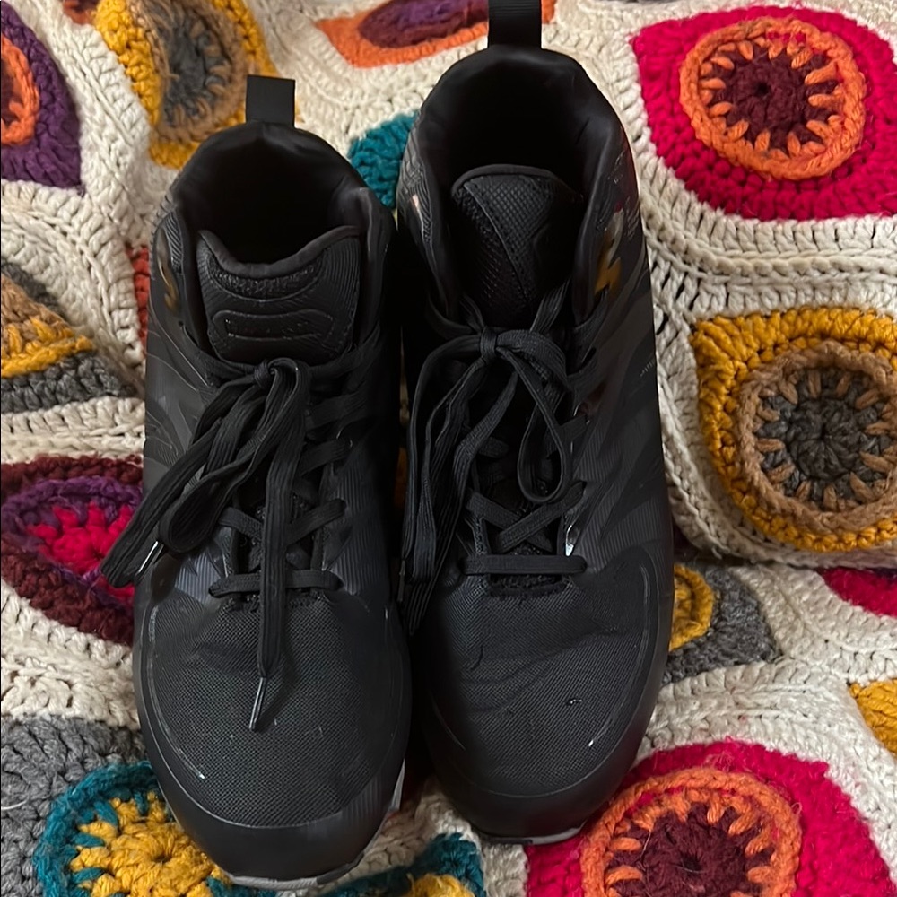 Riddell Black Football Cleats